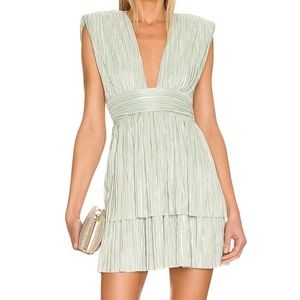 Sabina Musayev Green Aviana Mini Dress